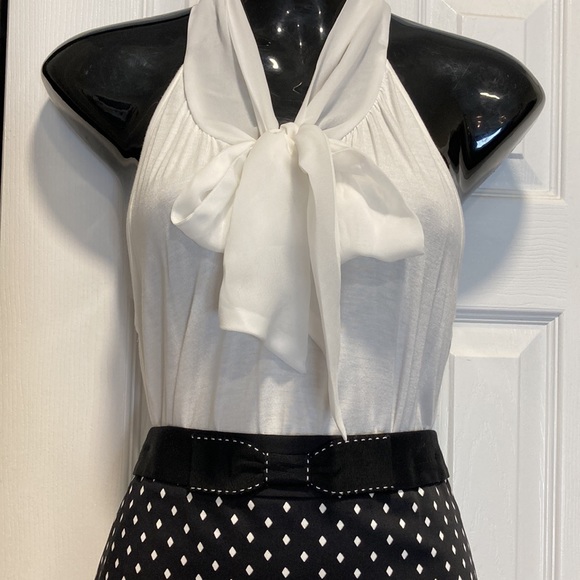 NWOT - White House Black Market Diamond Pencil Skirt & Bow Waistband - Sz 10 - Picture 4 of 16